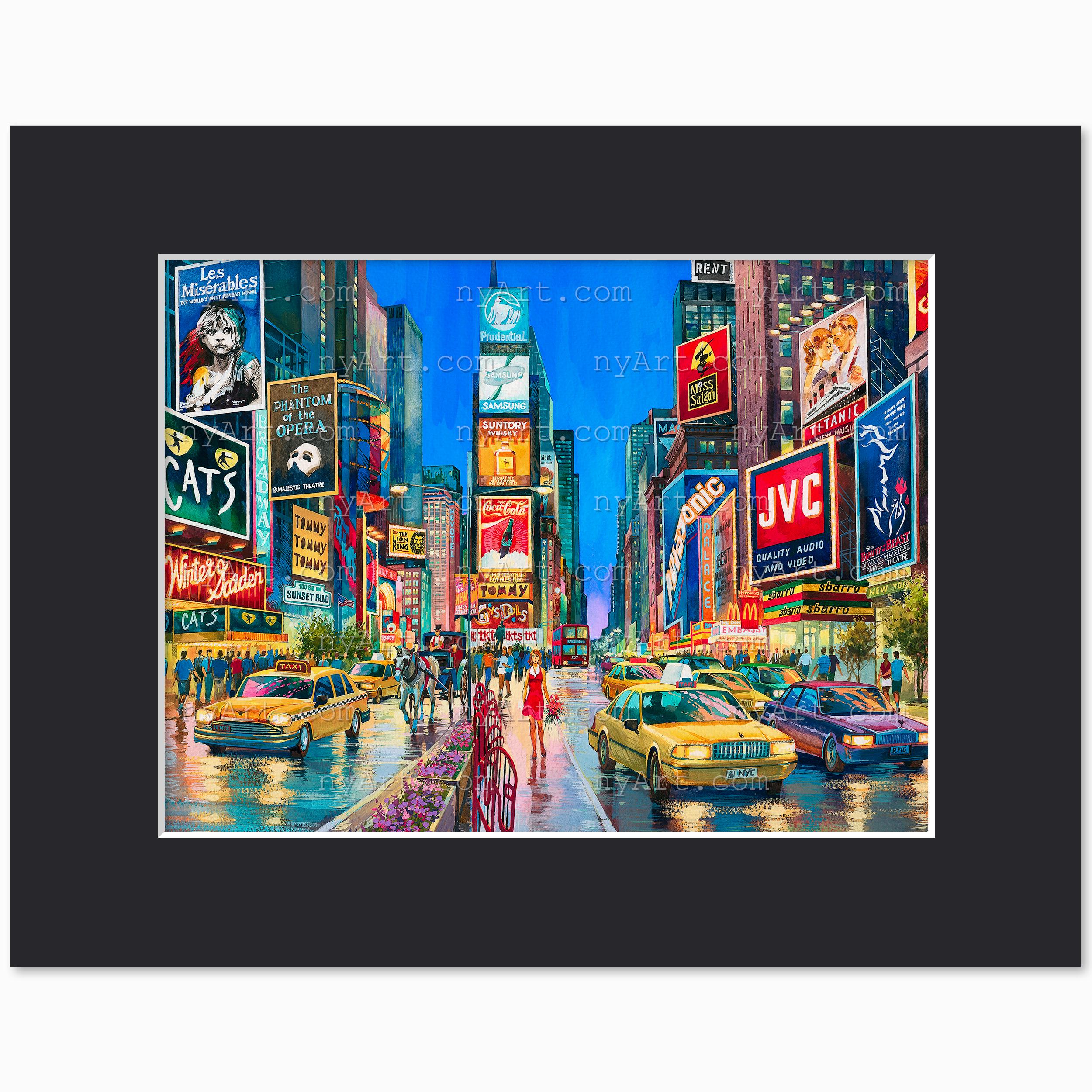 「TIMES SQUARE」ロジャーヴィラー ３Dアート サイン有 TIMES SQUARE」ロジャーヴィラー 3Dアート サイン有