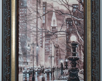 Chrysler Building – Framed Fine Art Canvas Print by Roustam Nour