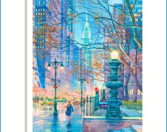 Chrysler Building New York Print from Watercolor Original Painting Artwork | New York Poster | New York Watercolor | New York Wall Art