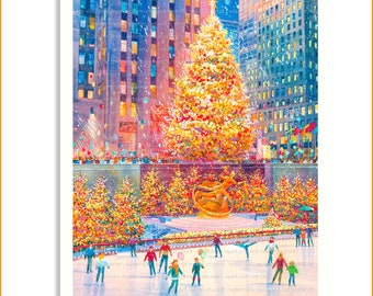 Rockefeller Center NY Christmas Tree Photo Print Wall Art 