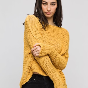 Chunky knit mustard jumper store
