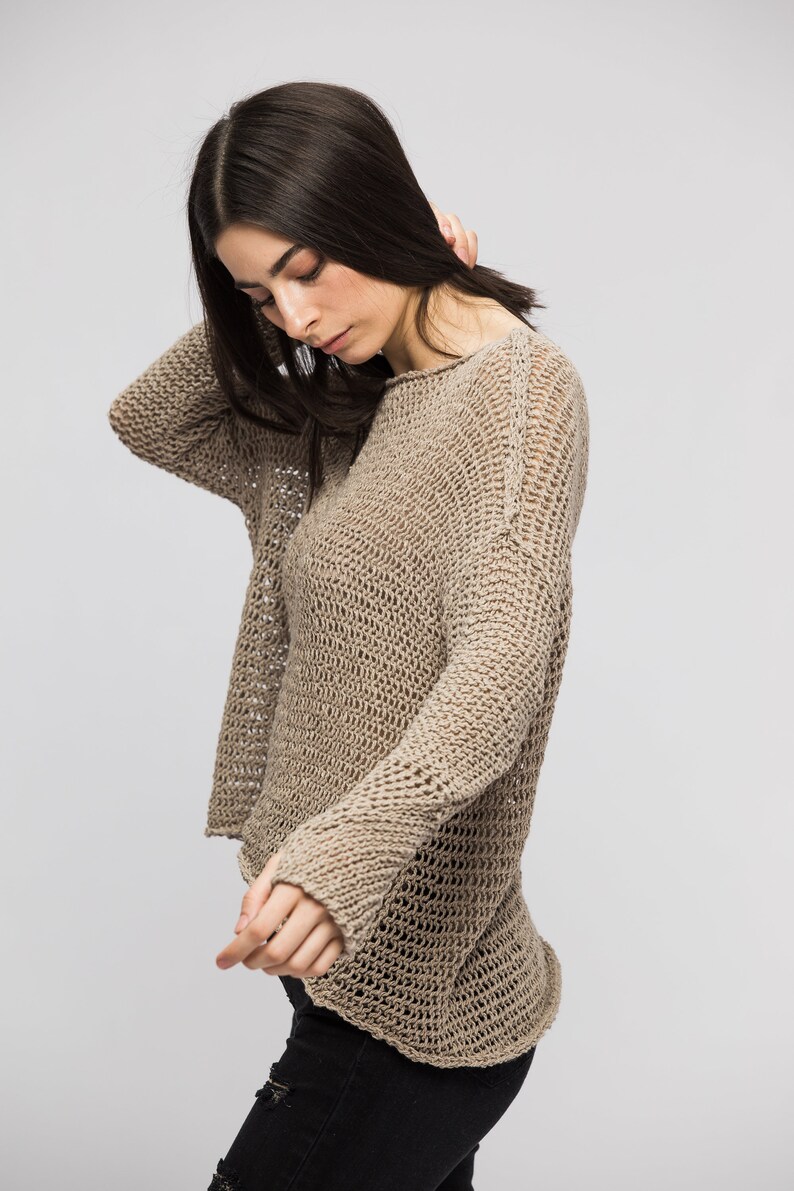 oversized loose knit jumper