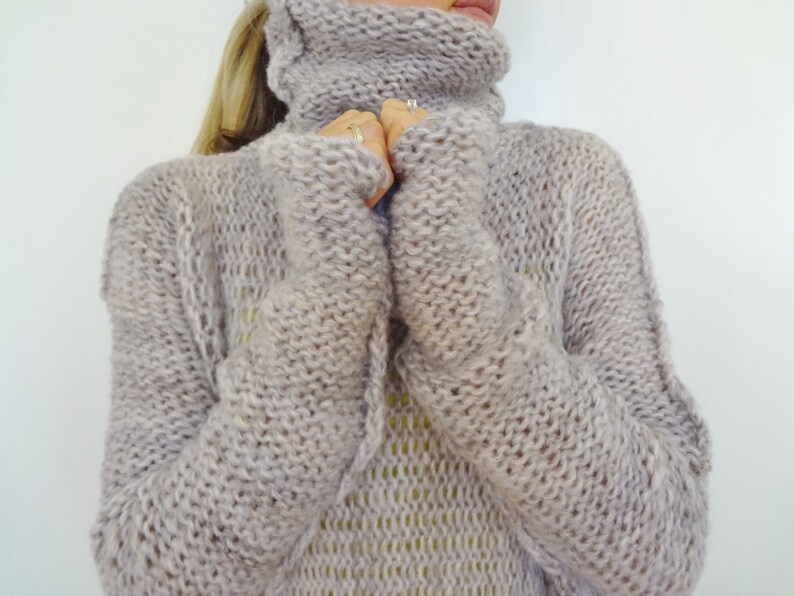 Chunky Oversized women knit sweater. Slouchy/Bulky/Loose image 0