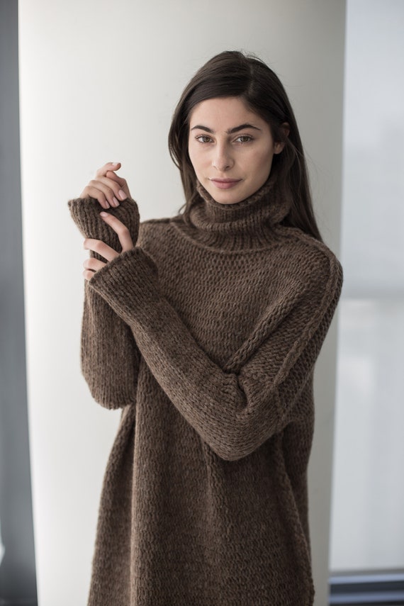 Knit Sweater Women Alpaca Slouchy Loose Chunky Knit Sweater | Etsy Canada