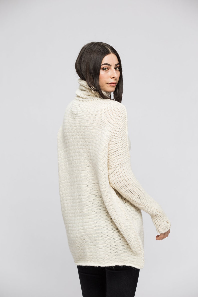 Oversized Knit Sweater Dress Chunky Knit Alpaca Sweater Etsy