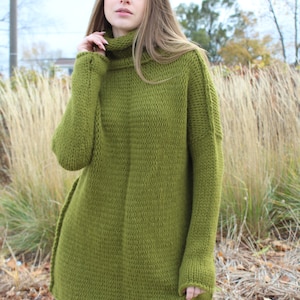 Knit sweater Chunky Oversized  Alpaca knit sweater dress for woman