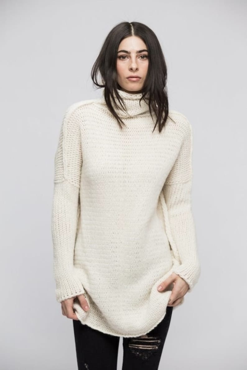 Oversized Knit Sweater Dress Chunky Knit Alpaca Sweater Etsy