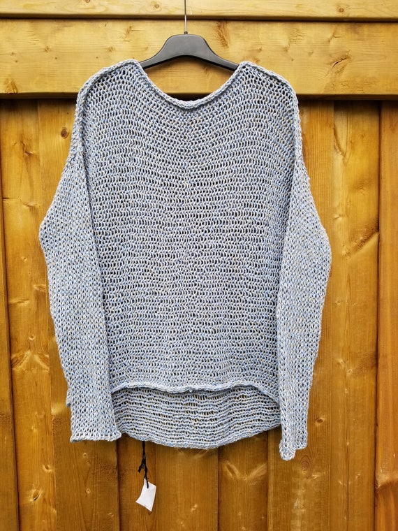 【U LAN】Cloth Damage Loose Fit Knit Amazon.com: Men Broken Hole Punk Knit Sweater Ripped