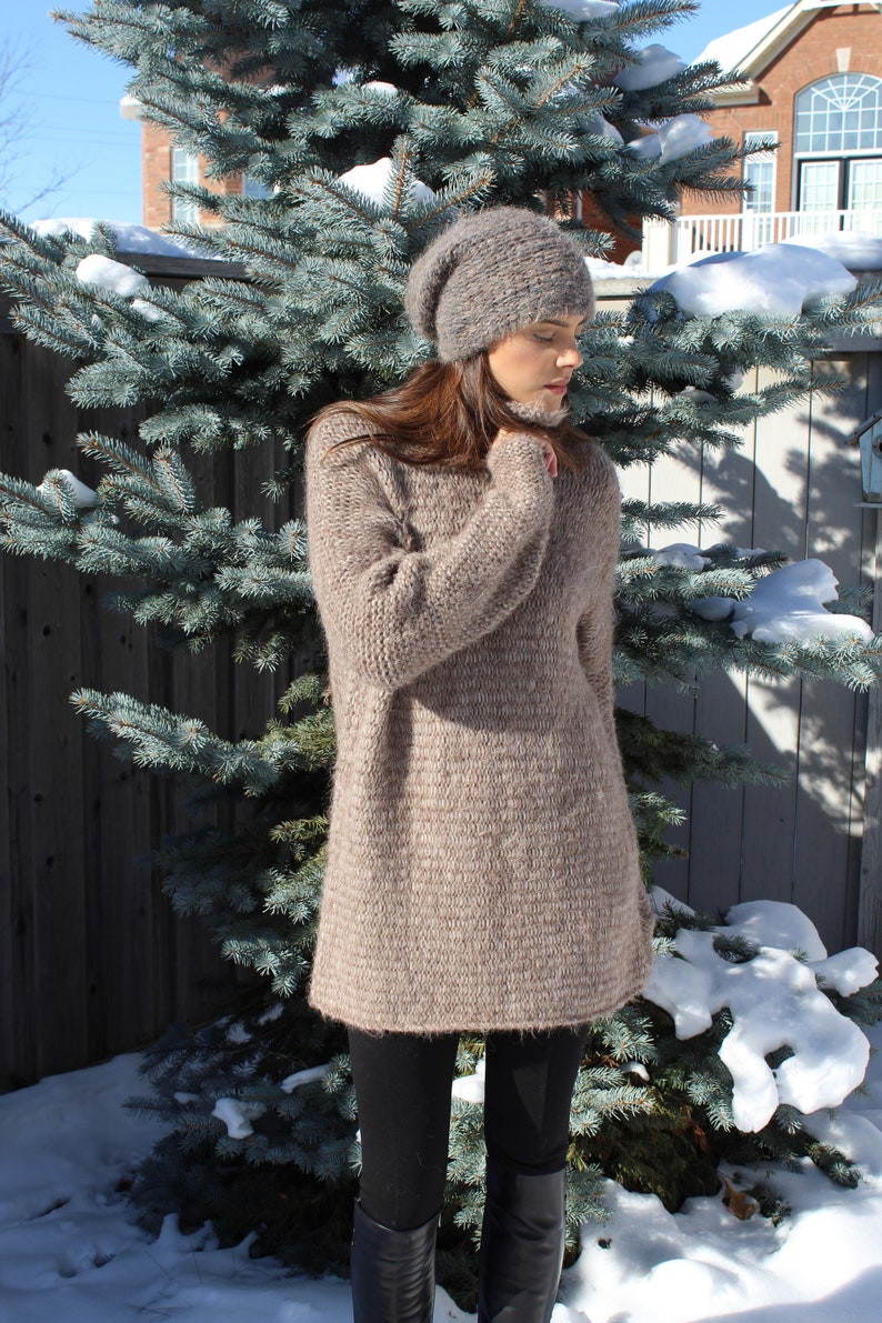 Knit Sweater Women Chunky Knit Alpaca Sweater Dress Etsy Canada
