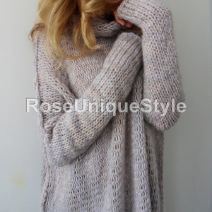 Chunky oversized Women Knit Sweater. Slouchy/bulky/loose - Etsy
