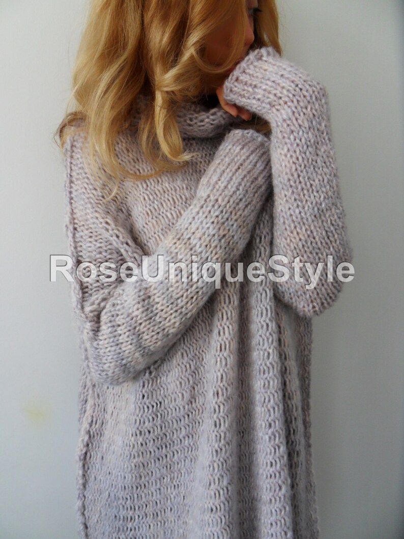 Chunky Oversized women knit sweater. Slouchy/Bulky/Loose image 2