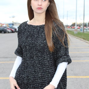 Oversized alpaca wool sweater vest , sleeveless sweater.