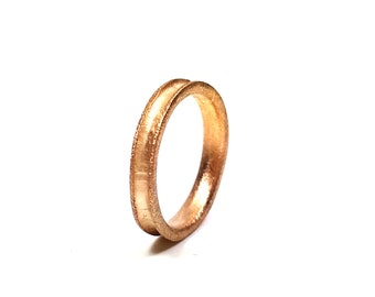 Rose gold silver wedding ring