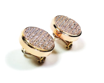 rose gold and diamond earrings