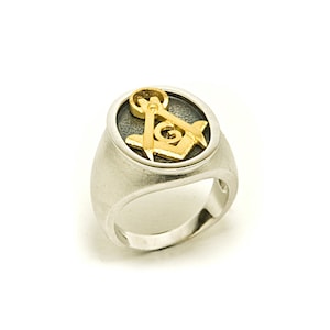 silver ring freemasonry image 1