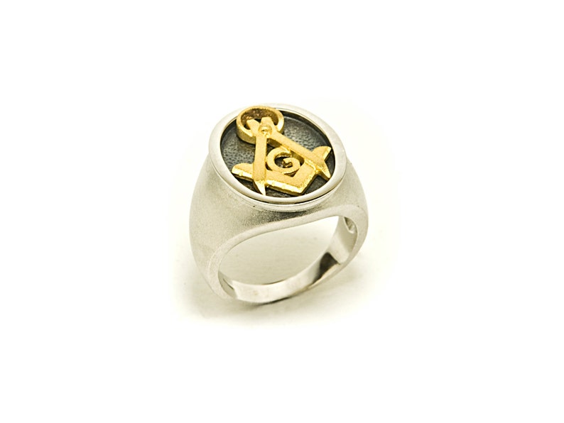 silver ring freemasonry image 3
