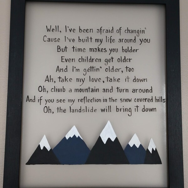 Landslide Lyrics - Etsy