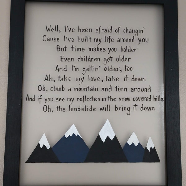 Landslide Lyrics - Etsy