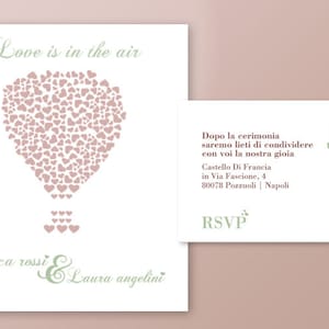 Wedding printable invitation - Love is in the air!