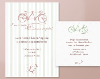 Wedding printable invitation - Tandem