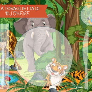 custom montessori placemat - jungle - digital file