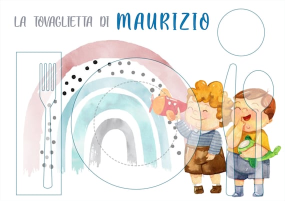 Tovaglietta Montessori personalizzata per bambini -  Italia