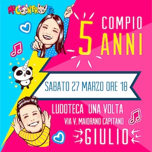 invito di compleanno stampabile e digitale per social - per whatsapp - me contro te