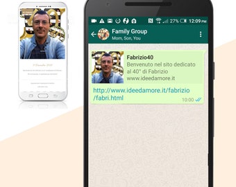 Digital Invitation website for social networks - personalized