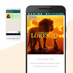 sito web  - Invito digitale per social network - personalizzato