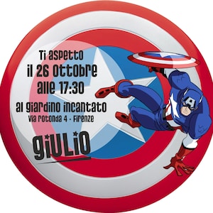 invito di compleanno stampabile e digitale per social - per whatsapp - Capitan America