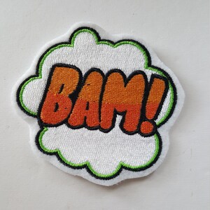 BAM!  Comic Book Patch - Machine Embroidered Iron-On - Comics • Comic • Ball Caps • Hat • Jean • Jacket • Shirt • Backpack • Colorful
