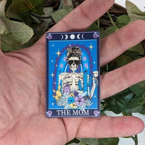 Tarot Card Sticker - The Mom • Waterproof Vinyl • Laminated Matte Finish • Skeleton • Halloween • Reading • Great for Laptop, Book, Tablet
