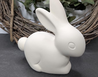 Ready to Paint Small Bunny - Ceramic Bisque - Fired to Cone 04 - Unpainted • Paint Your Own • Rabbit • Easter • Keepsake • Holiday • Smooth