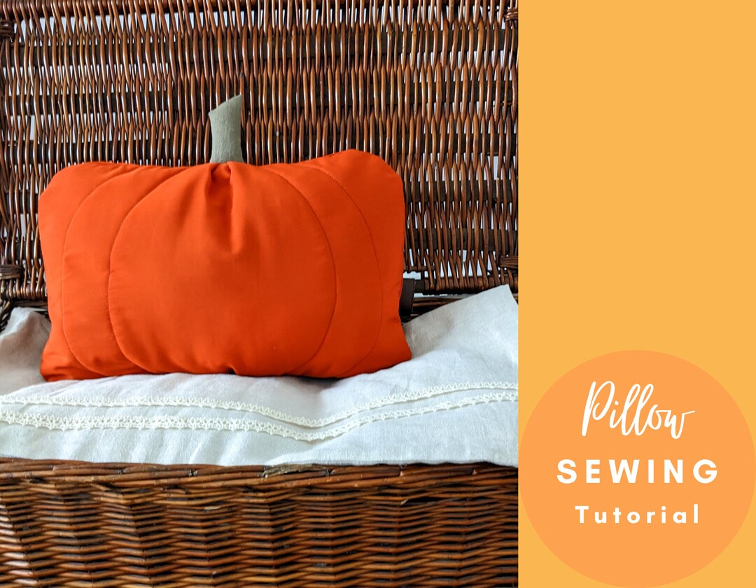 Pumpkin Pillow Digital Sewing Pattern, EASY Pillow Sewing Tutorial, DIY Pumpkin Pillow Etsy