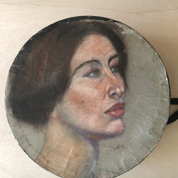 Vintage retrato pintado en un cuadro de