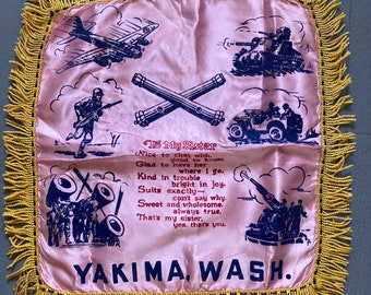 Vintage U.S. Navy Silk Pillowcase