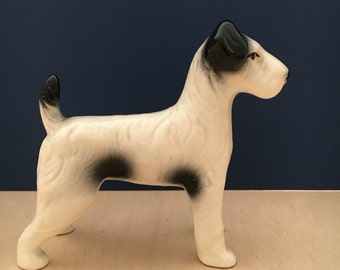 Vintage Porcelain Jack Russell Dog