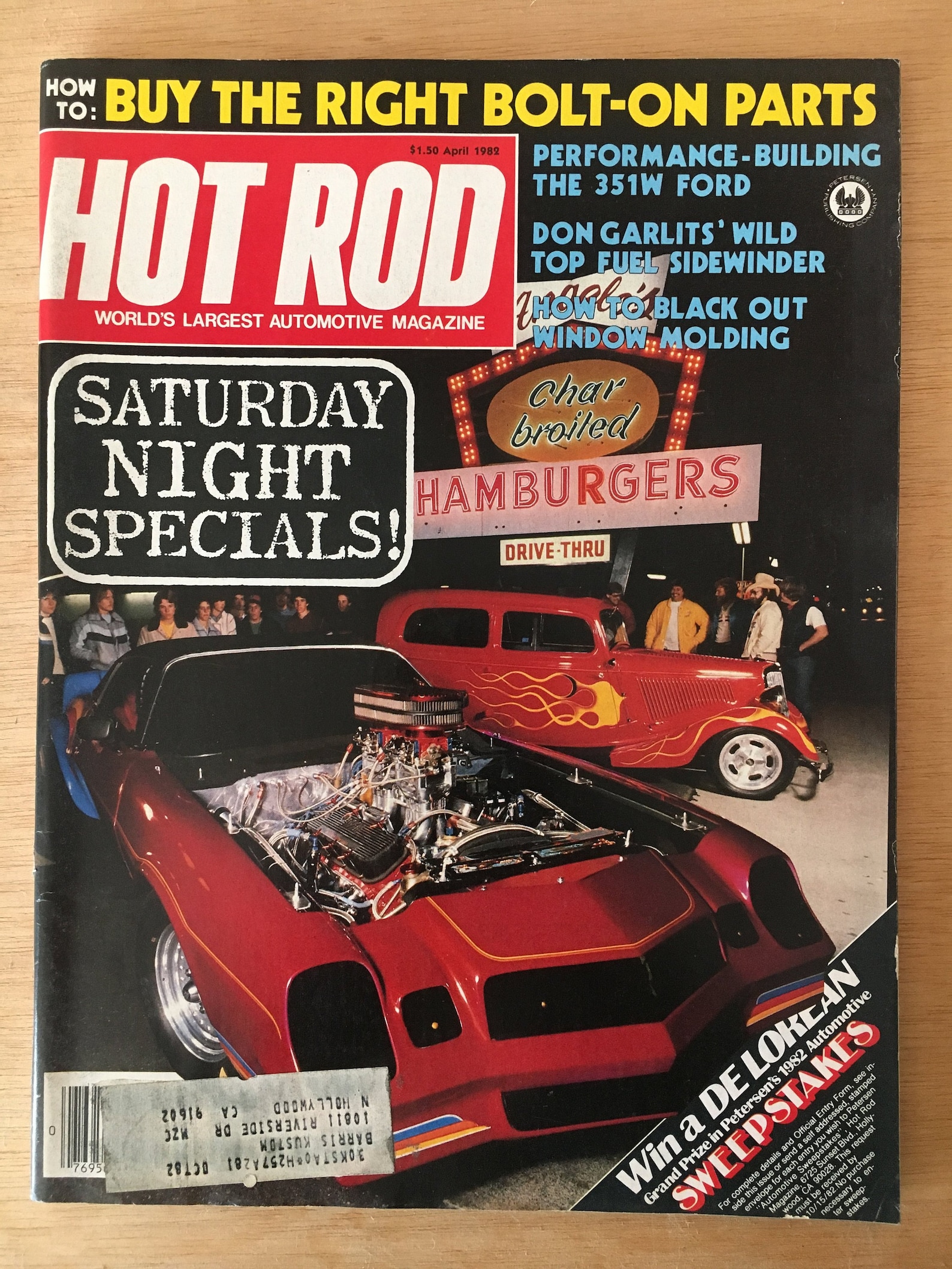 Vintage Hot Rod April 1982 Magazine from the Estate of Etsy