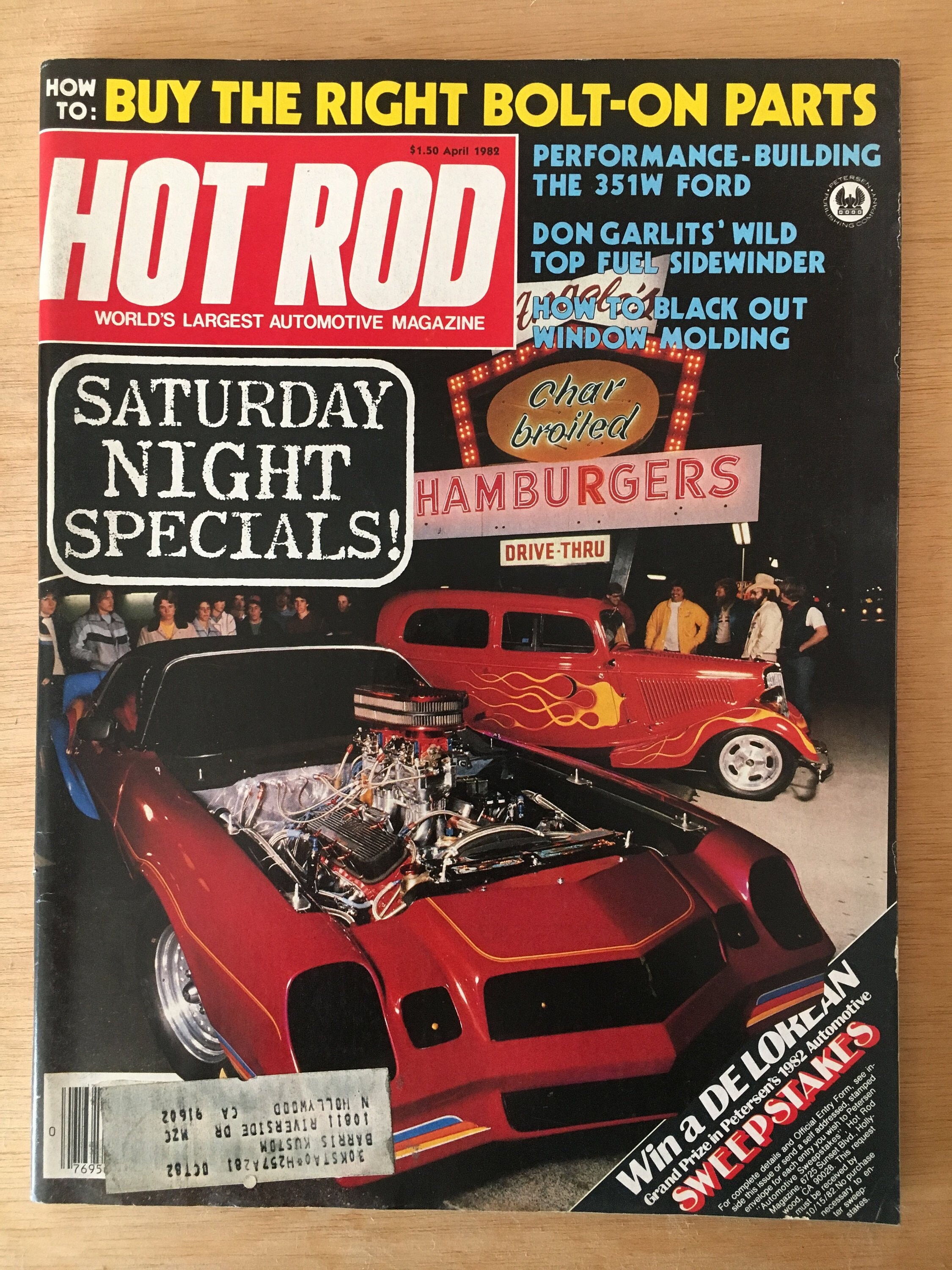 Vintage Hot Rod April 1982 Magazine from the Estate of Etsy