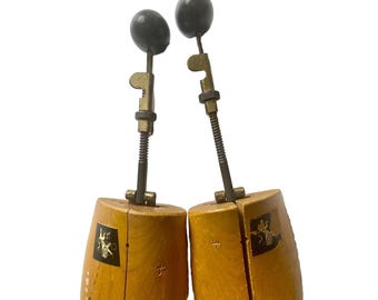 Hormas de madera vintage con forma de zapatos de Londres, ajustables #4