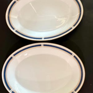 Noritake Blue Dawn China Oval serving platters  16” 2 matching .