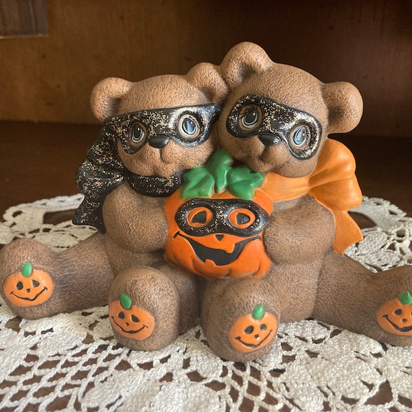 Halloween Bear Figurine Etsy