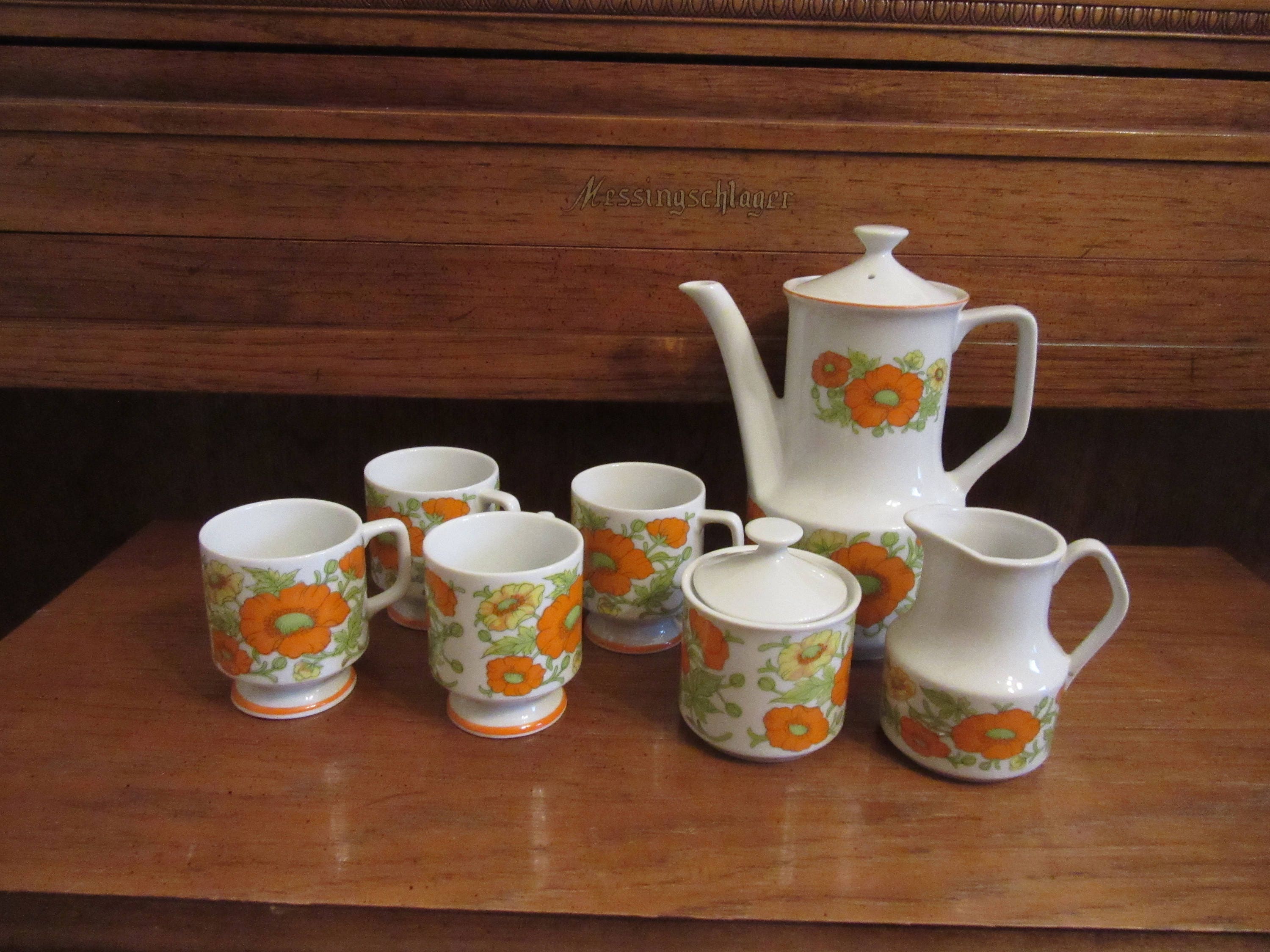 orange tree afternoon tea set