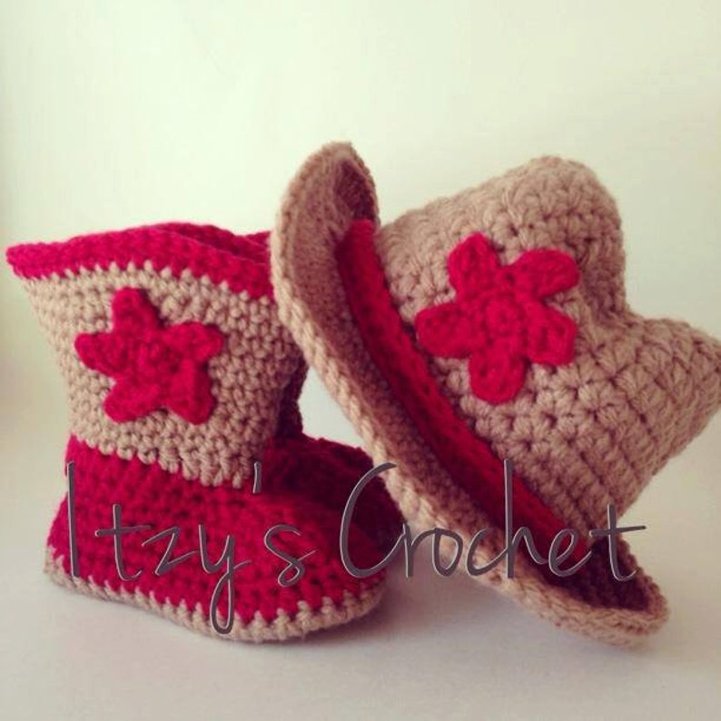 Crochet cowboy and cowgirl boots for new born | Etsy