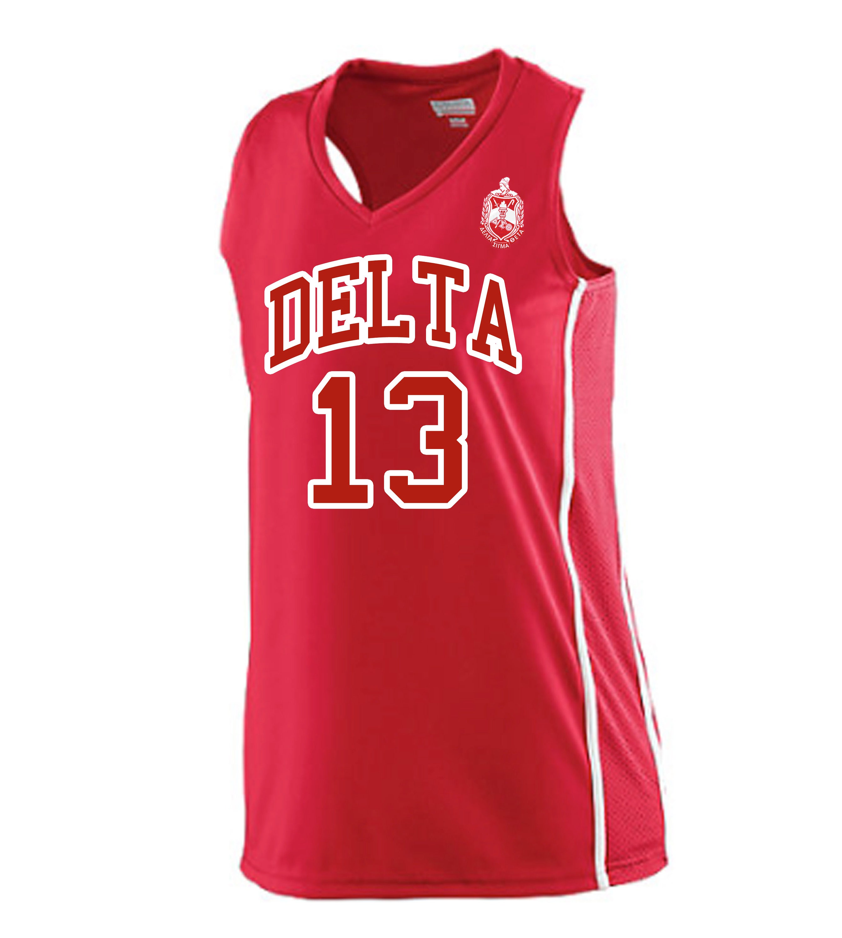 Delta Diva Delta Sigma Theta Football Jersey Sorority Red Fortitude Football top