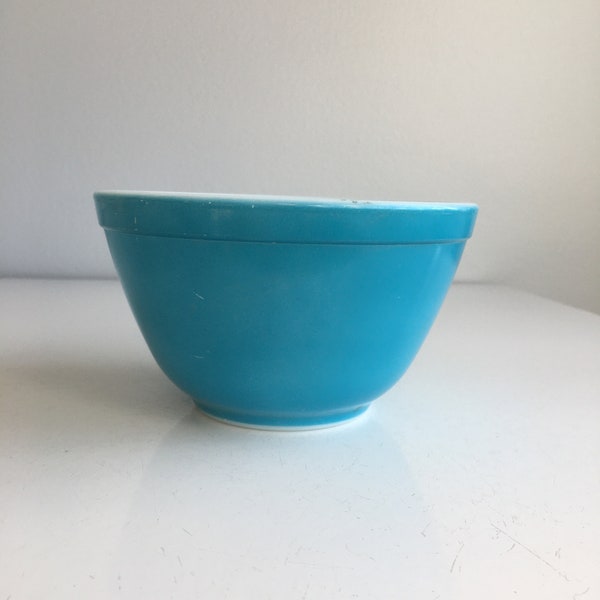 Vintage Pyrex Blue Primary Color Mixing Bowl #401 1 Pint
