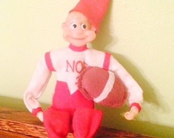 Vintage Christmas Elf Noel 25 Football Player
