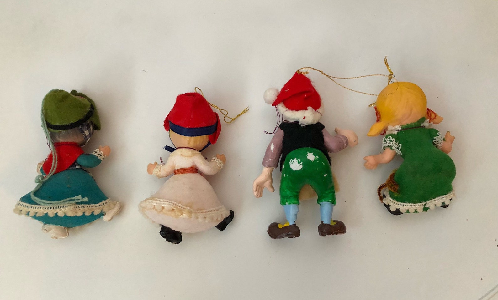 Vintage Christmas Nursery Rhyme Ornaments Set of 4 Etsy