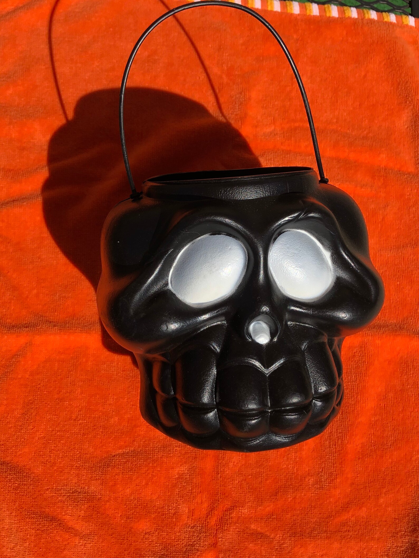 Vintage Halloween Black Skull Bucket Trick or Treat General Etsy