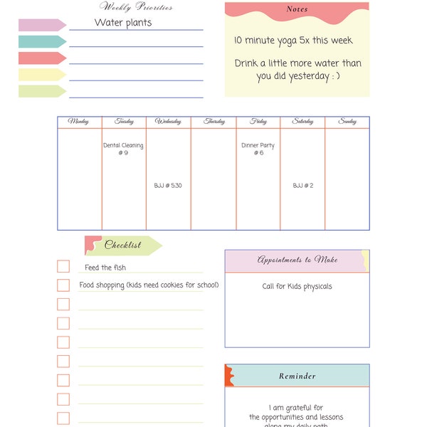 Dreamy weekly PLANNER | #Organize your days